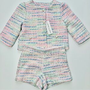 Janie and Jack Tweed 2 Piece Matching Shorts Set